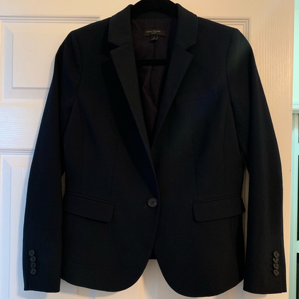 Ann Taylor Navy Suit Jacket 6P
